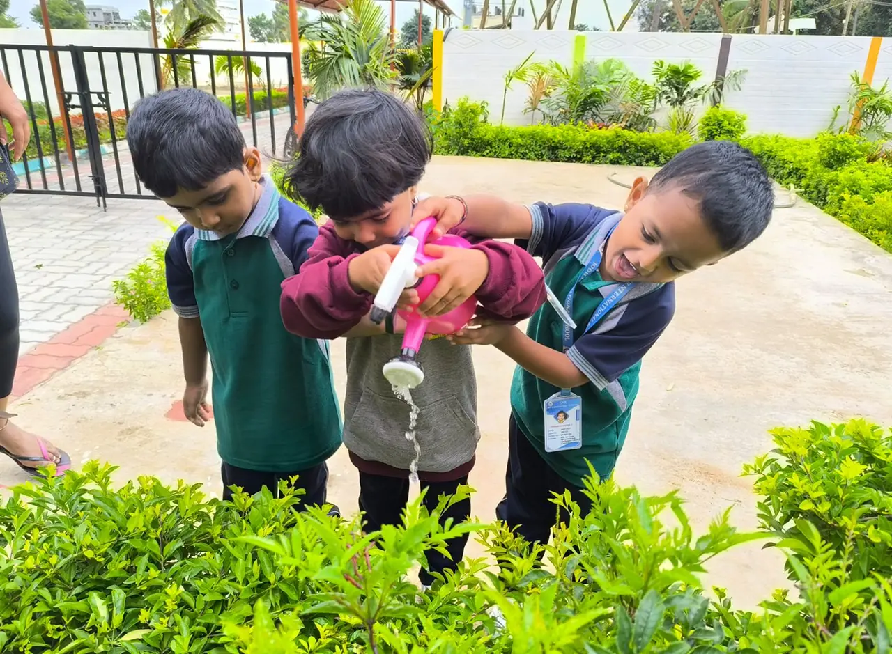 Gardening activity at CMR International School